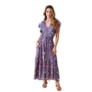 Omika Corinna Nirali Purple Dress Size Small